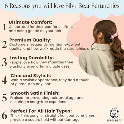 Gift Pack - Luxury Scrunchies & Claw Clips - Rose