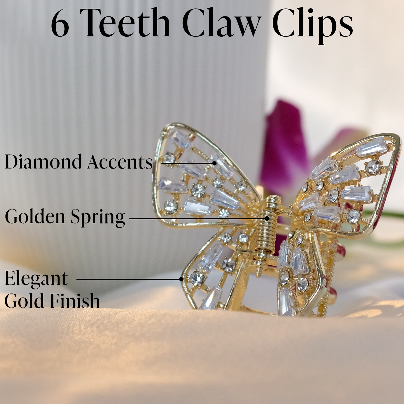 Metal Hair Claw Clip - Cute Butterfly
