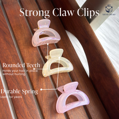 Gift Pack - Luxury Scrunchies & Claw Clips - Rose