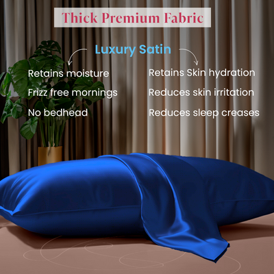 Luxury Satin Pillowcases#color_navy-blue