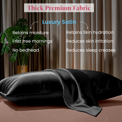 Luxury Satin Pillowcases#color_black