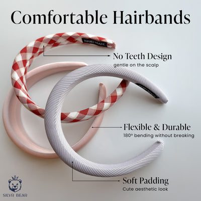3 Korean Hairbands For Women - London Grace Collection