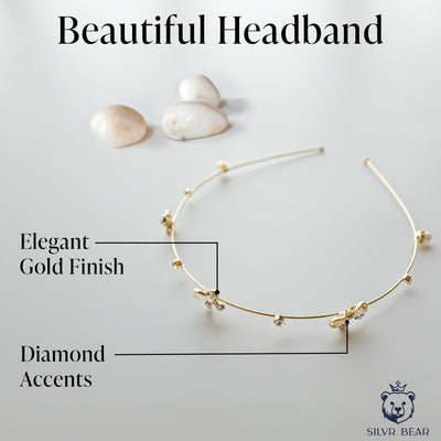 Metal Hairband - Golden Finish