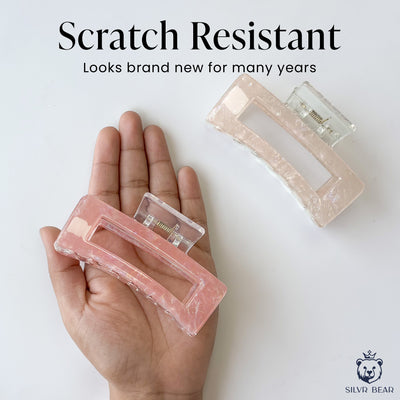 Unbreakable Hair Claw Clips - Marble Clutchers- Peach & Nude