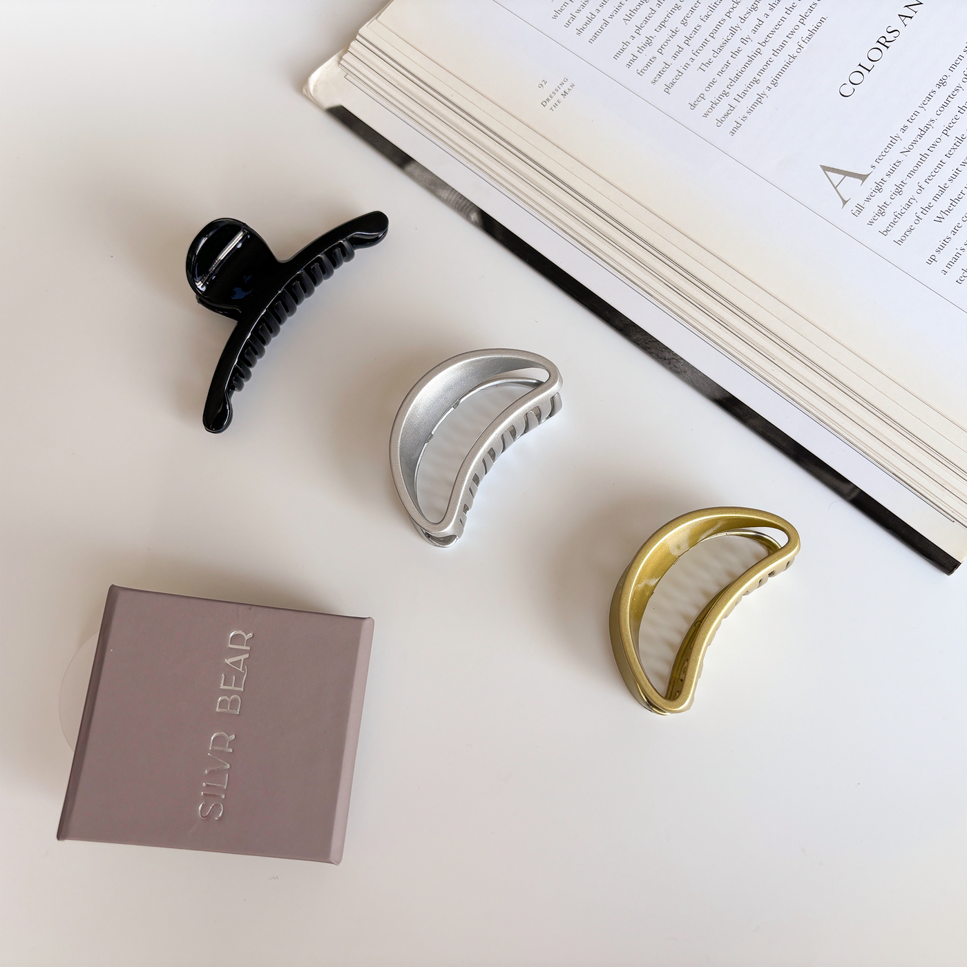 Hair Clutcher Claw Clip - Unbreakable - Metallic Look