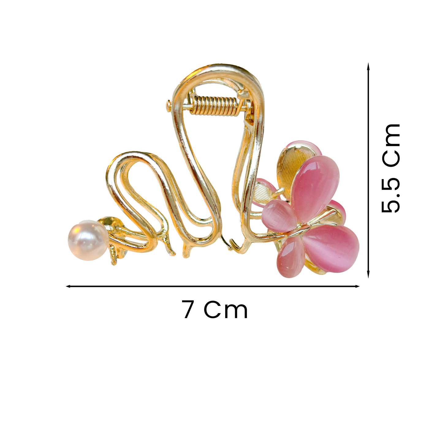 Metal Hair Claw Clip - Pink Butterfly
