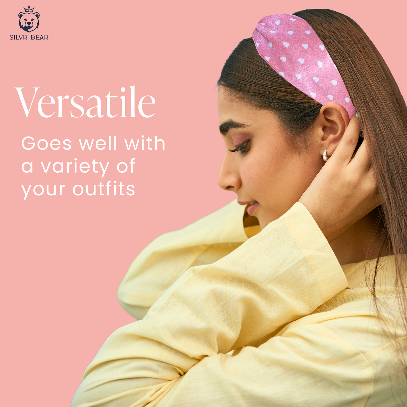 2 Luxury Satin Hairbands For Women - Polka Dots Vibrant