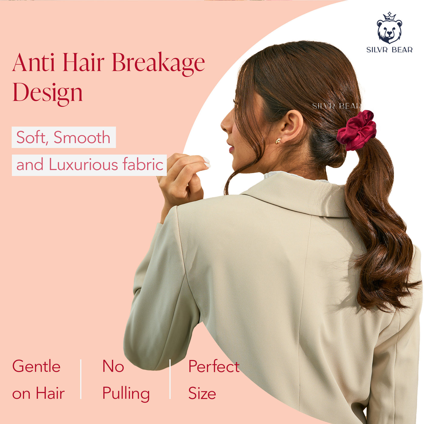 9 Luxury Satin Scrunchies - Pastel Shades