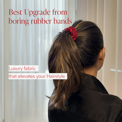 Luxury Satin Scrunchies | 6 Skinny + 5 Regular Pack - Rose Collection