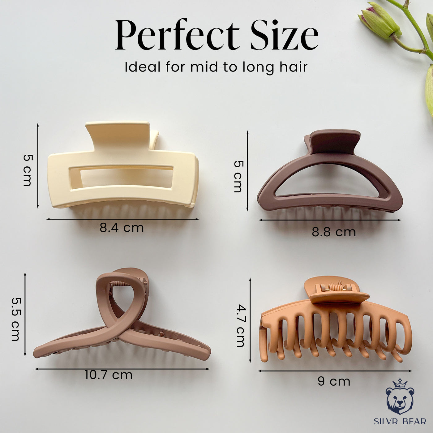 Unbreakable Hair Claw Clips - Big Matte Clutchers