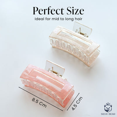 Unbreakable Hair Claw Clips - Marble Clutchers- Peach & Nude