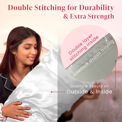 Luxury Satin Pillowcases#color_pearl-white