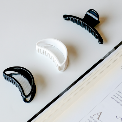 Hair Clutcher Claw Clip - Unbreakable - Black & White
