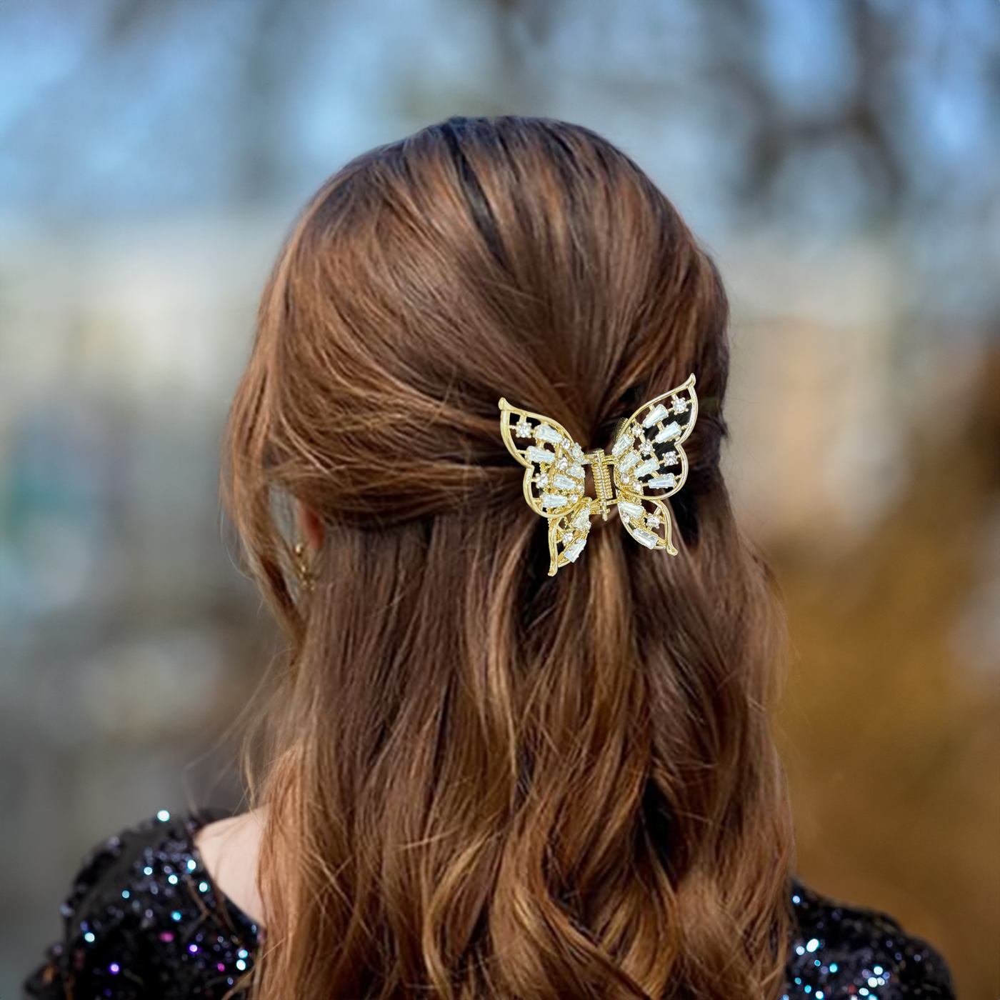 Metal Hair Claw Clip - Elegant Butterfly