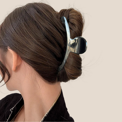 Hair Clutcher Claw Clip - Unbreakable - Black & White