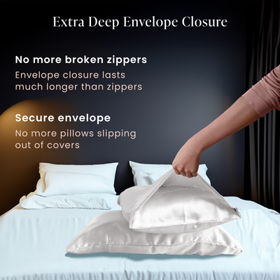 Luxury Satin Pillowcases#color_pearl-white