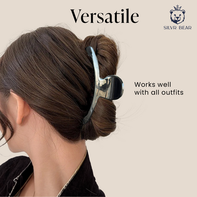 Hair Clutcher Claw Clip - Unbreakable - Blue Burgundy