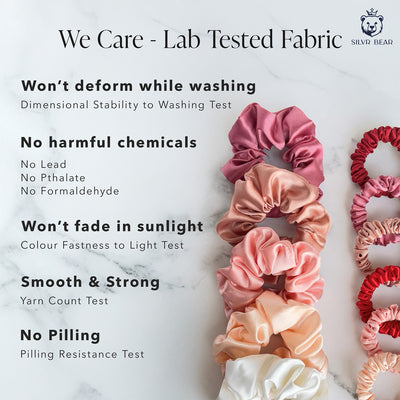Luxury Satin Scrunchies | 6 Skinny + 5 Regular Pack - Rose Collection