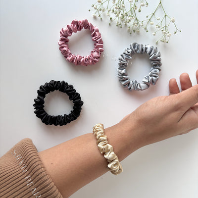 Luxury Satin Scrunchies | 6 Skinny + 5 Regular Pack - Classic