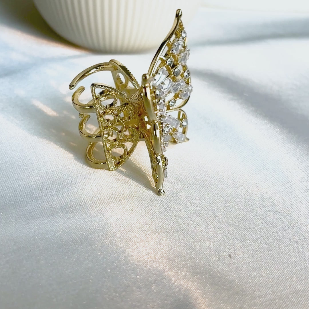 Metal Hair Claw Clip - Elegant Butterfly