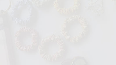 6 Luxury Satin Skinny Scrunchies - Pastel Shades