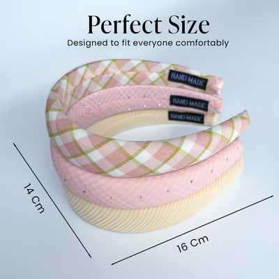 3 Korean Hairbands For Women - Paris Blush