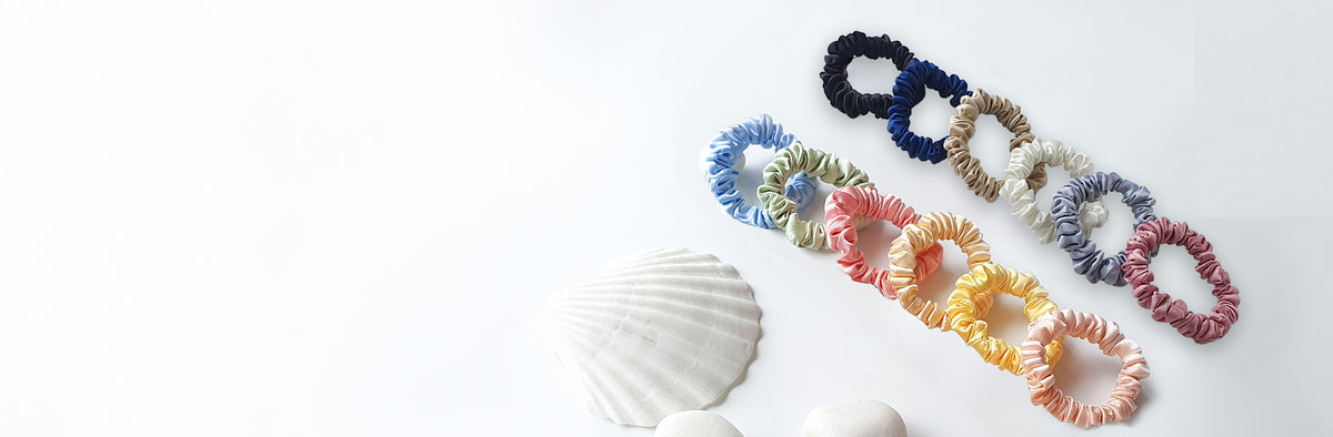 Classic + Pastel skinny scrunchies combo — banner