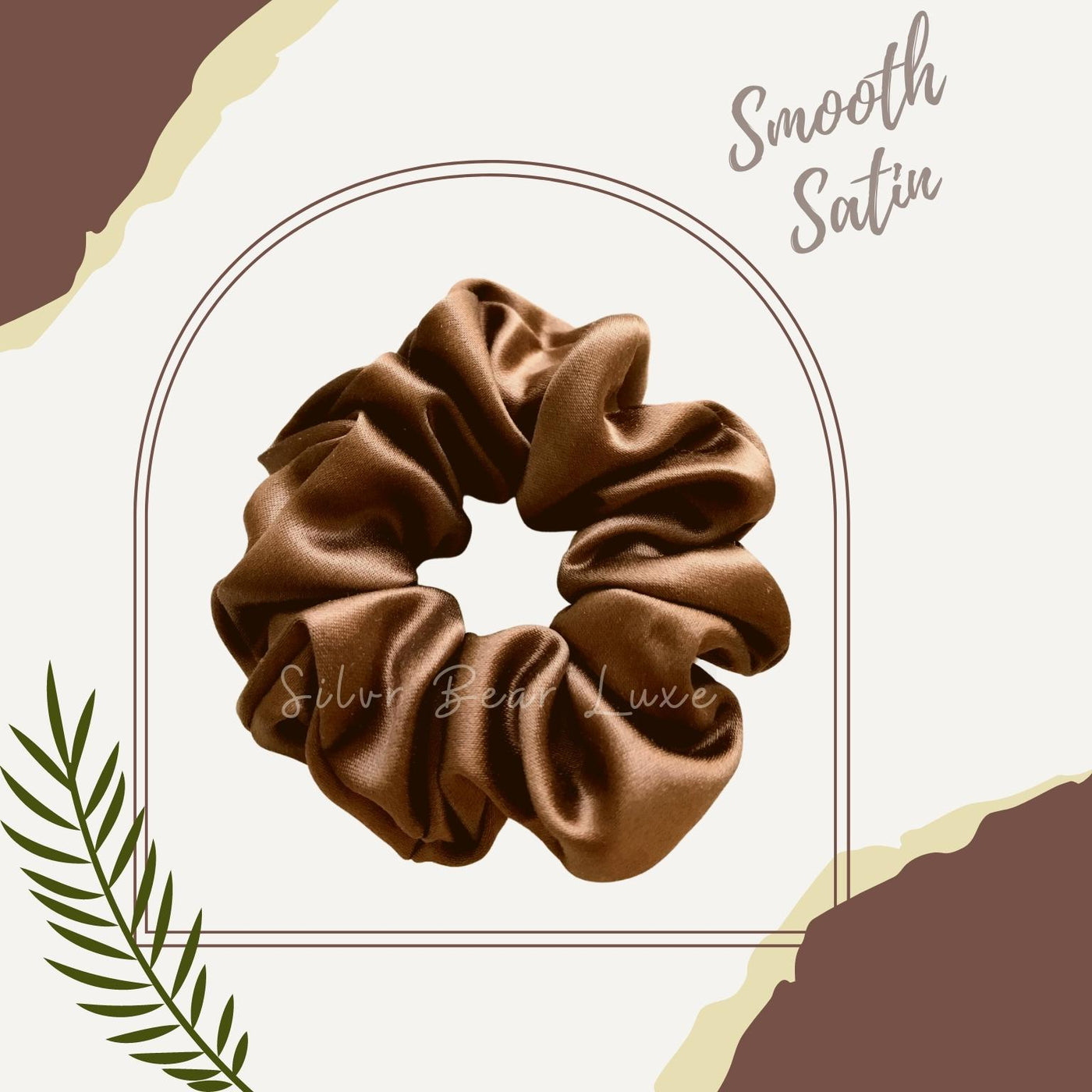 5 Luxury Satin Scrunchies - Earthy Shades